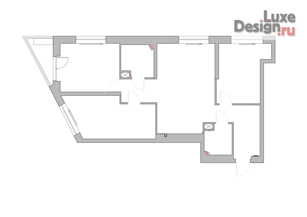Дизайн интерьера трехкомнатной квартиры "Север - Юг. Трешка в ЖК Северное сияние г. Екатеринбург" (фото 19)
