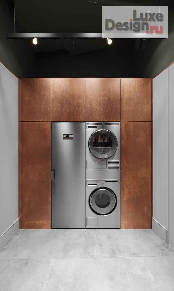 Дизайн интерьера апартаментов "Огонь, вода и медные трубы - дизайн-проект апартаментов в Башне Исеть" (фото 31)