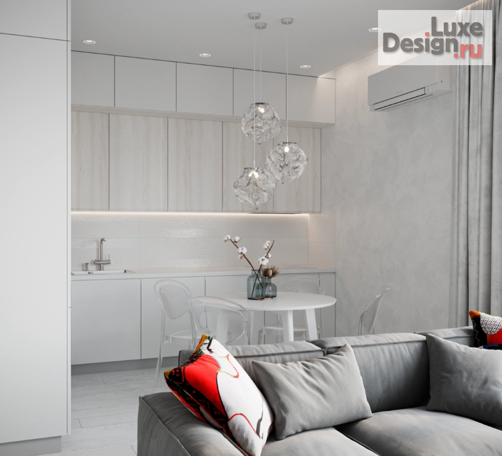 Дизайн интерьера трехкомнатной квартиры "Про творчество (дизайн-проект квартиры для семьи с двумя детьми в ЖК Макаровский)" (фото 5)