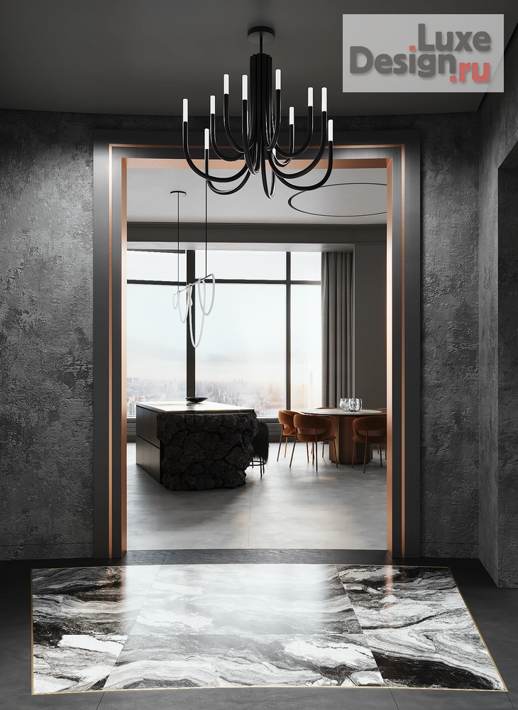 Дизайн интерьера апартаментов "Огонь, вода и медные трубы - дизайн-проект апартаментов в Башне Исеть" (фото 5)