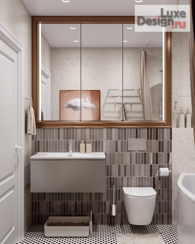 Дизайн интерьера трехкомнатной квартиры "Калейдоскоп – проект квартиры для семейной пары с дочерью | ЖК "Гулливер"" (фото 44)