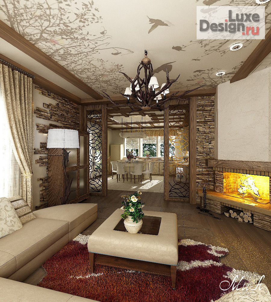 Дизайн интерьера коттеджа "Коттедж в стиле Шале, Дубрава" (фото 2)