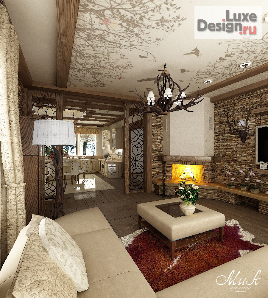 Дизайн интерьера коттеджа "Коттедж в стиле Шале, Дубрава" (фото 4)