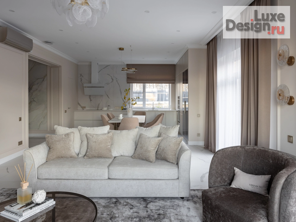 Дизайн интерьера загородного дома "Частный дом в стиле современная классика с сауной" (фото 19)