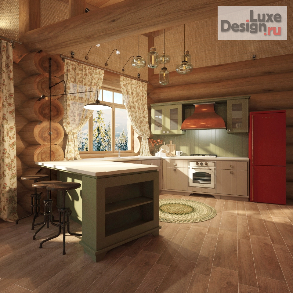 Дизайн интерьера коттеджа "ЕДИНЕНИЕ С ПРИРОДОЙ" (фото 8)