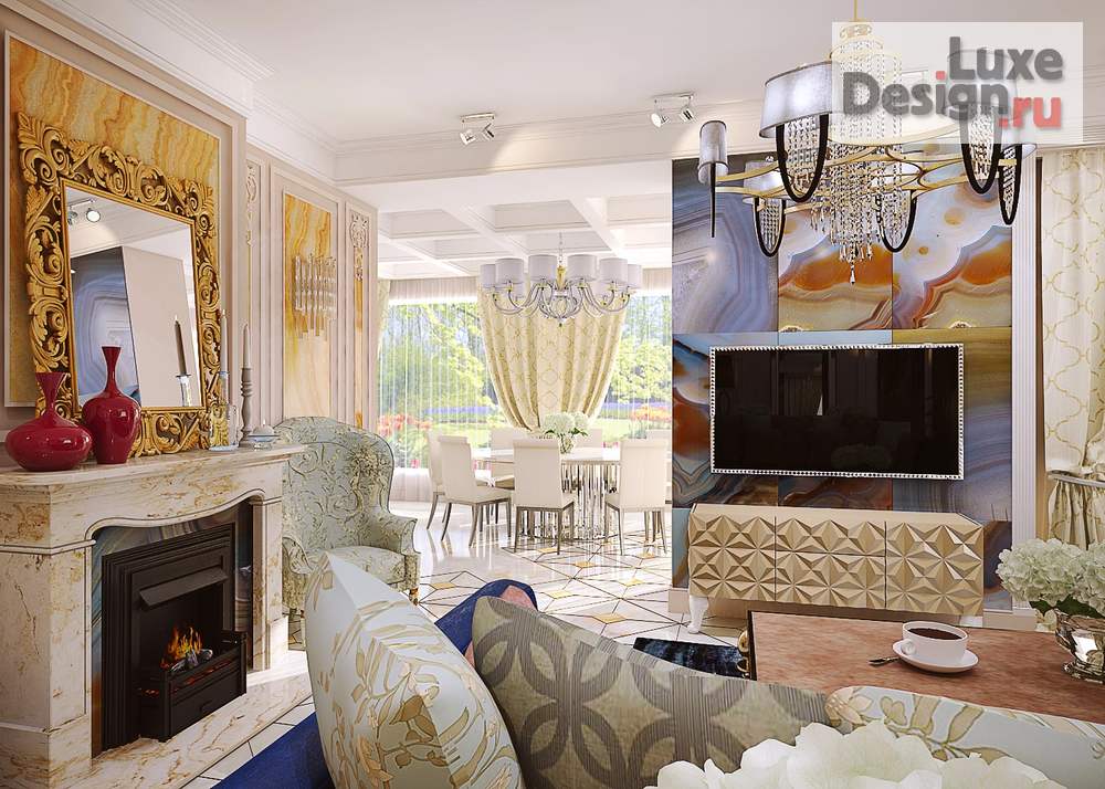 Дизайн интерьера коттеджа "Изысканная классика" (фото 1)