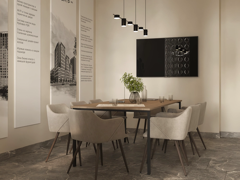 Дизайн интерьера общественного интерьера в Екатеринбурге "Офис продаж застройщика"