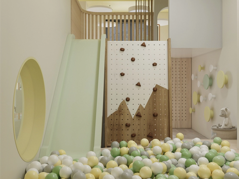 Дизайн интерьера общественного интерьера в Екатеринбурге "Детское игровое пространство в жилом комплексе"