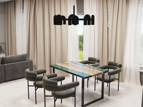 Дизайн интерьера загородного дома в Екатеринбурге "2хэтажный коттедж"