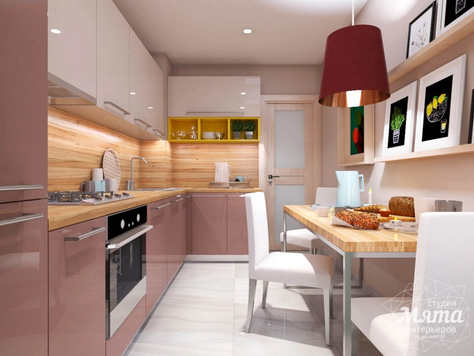 Дизайн интерьера кухни в Екатеринбурге "Дизайн-проект кухни в трехкомнатной квартире"