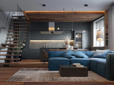 Дизайн интерьера загородного дома в Екатеринбурге "Дом PR-300 в г. Богданович"