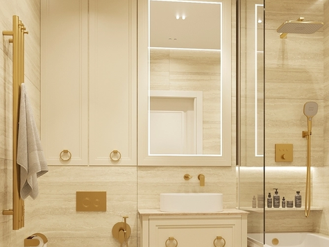 Дизайн интерьера частного интерьера в Екатеринбурге "Санузел квартиры  ЖК "Квартал на Некрасова""