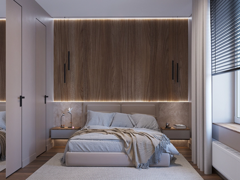 Дизайн интерьера в Екатеринбурге "Спальня в квартире ЖК "Депо" г.Екатеринбург"