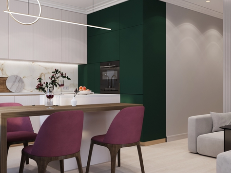 Дизайн интерьера гостиной в Екатеринбурге "Дизайн интерьера кухни-гостиной в квартире ЖК "Аллегро""