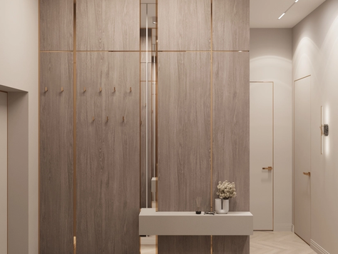 Дизайн интерьера прихожей в Екатеринбурге "Прихожая-холл в квартире ЖК "Олимпика" г. Екатеринбург"